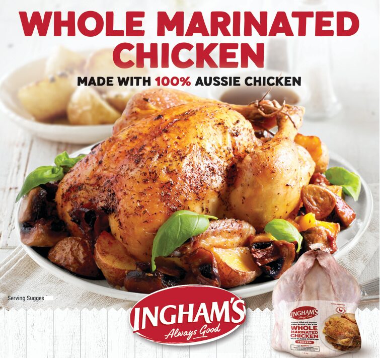 Ingham's Whole Marinated Chicken 1.6kg (each)
